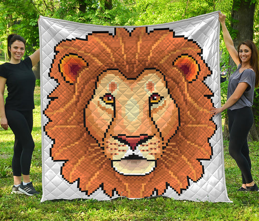 Leo Pixel Print Quilt