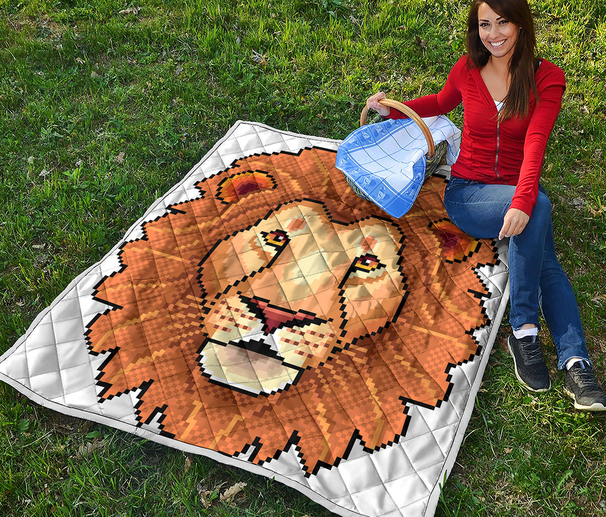 Leo Pixel Print Quilt