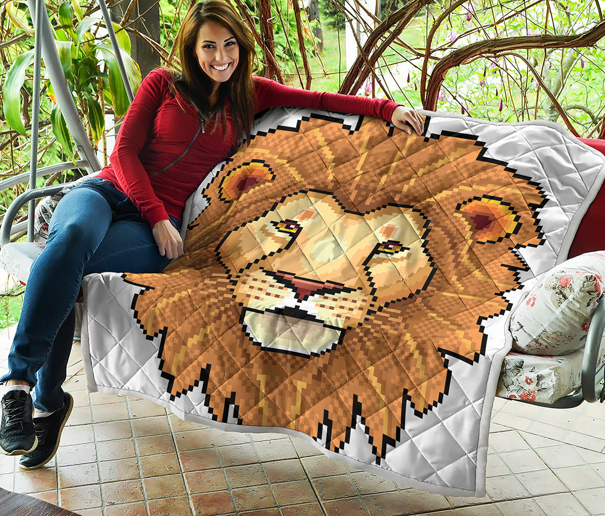 Leo Pixel Print Quilt