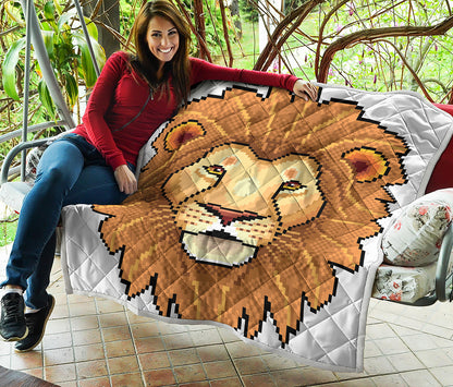 Leo Pixel Print Quilt