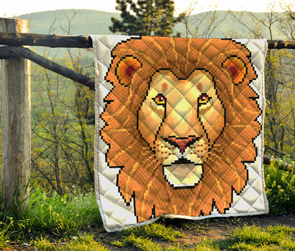 Leo Pixel Print Quilt