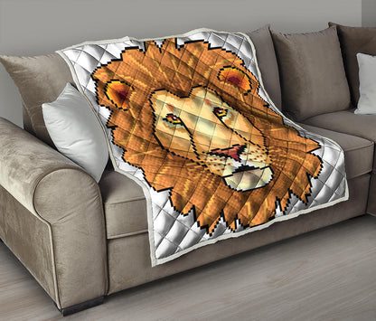 Leo Pixel Print Quilt