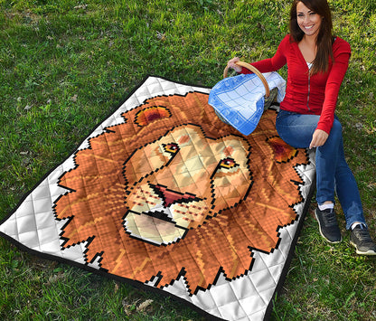 Leo Pixel Print Quilt