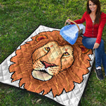 Leo Pixel Print Quilt