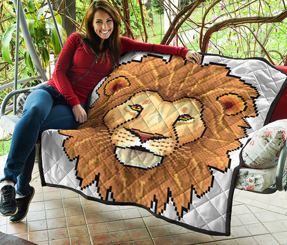 Leo Pixel Print Quilt