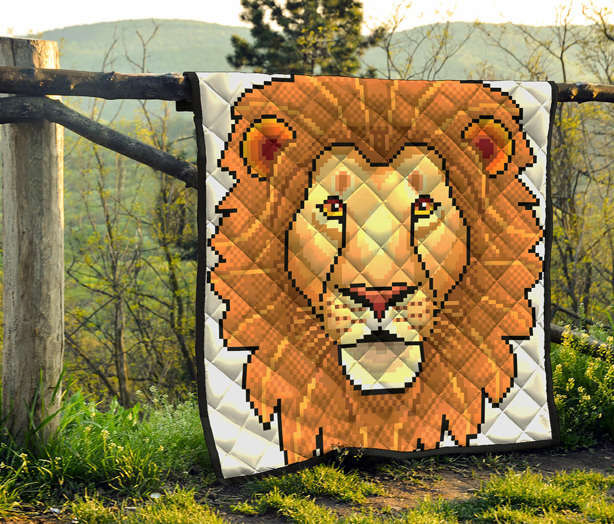 Leo Pixel Print Quilt