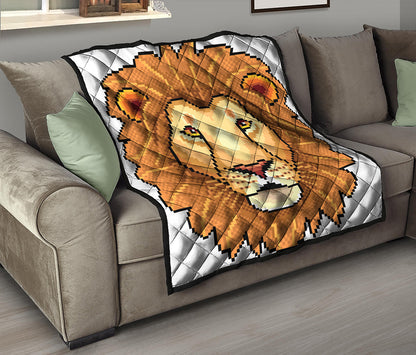 Leo Pixel Print Quilt