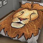 Leo Pixel Print Quilt Bed Set