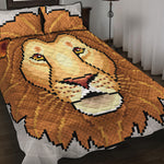 Leo Pixel Print Quilt Bed Set
