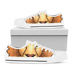 Leo Pixel Print White Low Top Shoes