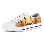 Leo Pixel Print White Low Top Shoes