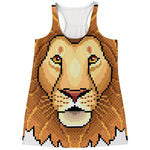 Leo Pixel Print Women's Racerback Tank Top