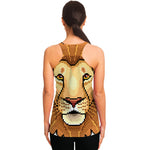 Leo Pixel Print Women's Racerback Tank Top