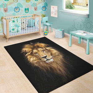 Leo Portrait Print Area Rug