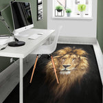 Leo Portrait Print Area Rug