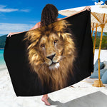 Leo Portrait Print Beach Sarong Wrap