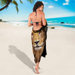 Leo Portrait Print Beach Sarong Wrap