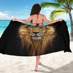 Leo Portrait Print Beach Sarong Wrap