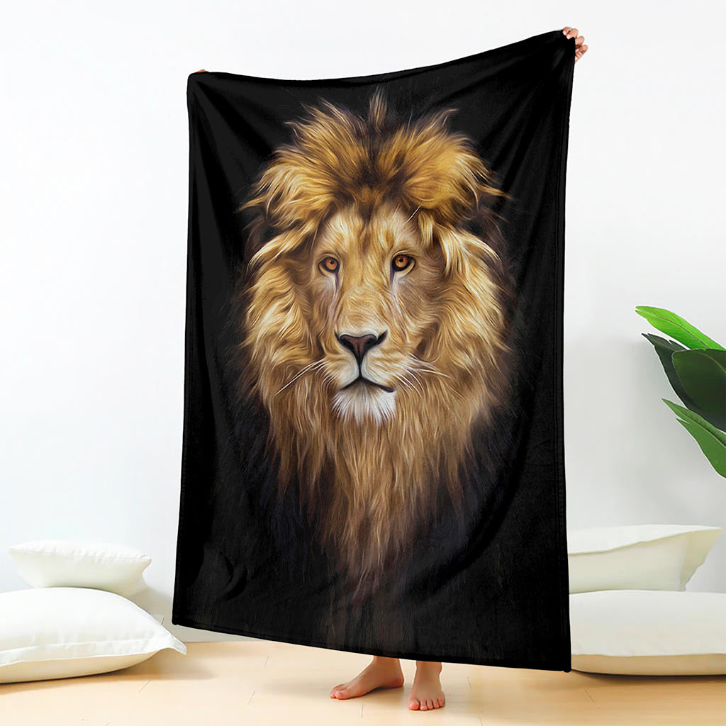 Leo Portrait Print Blanket