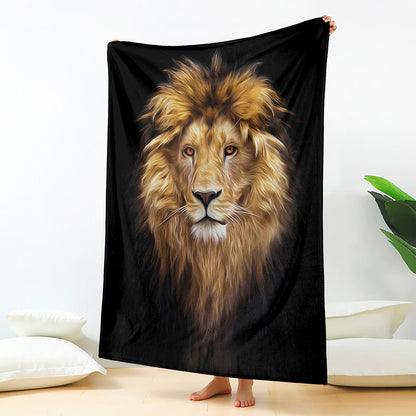 Leo Portrait Print Blanket