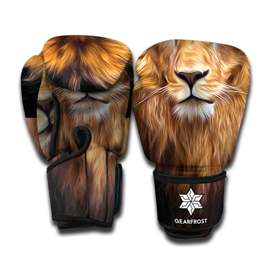 Leo Portrait Print Boxing Gloves