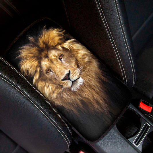 Leo Portrait Print Car Center Console Cover