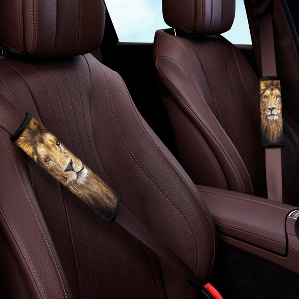 Leo Portrait Print Car Seat Belt Covers