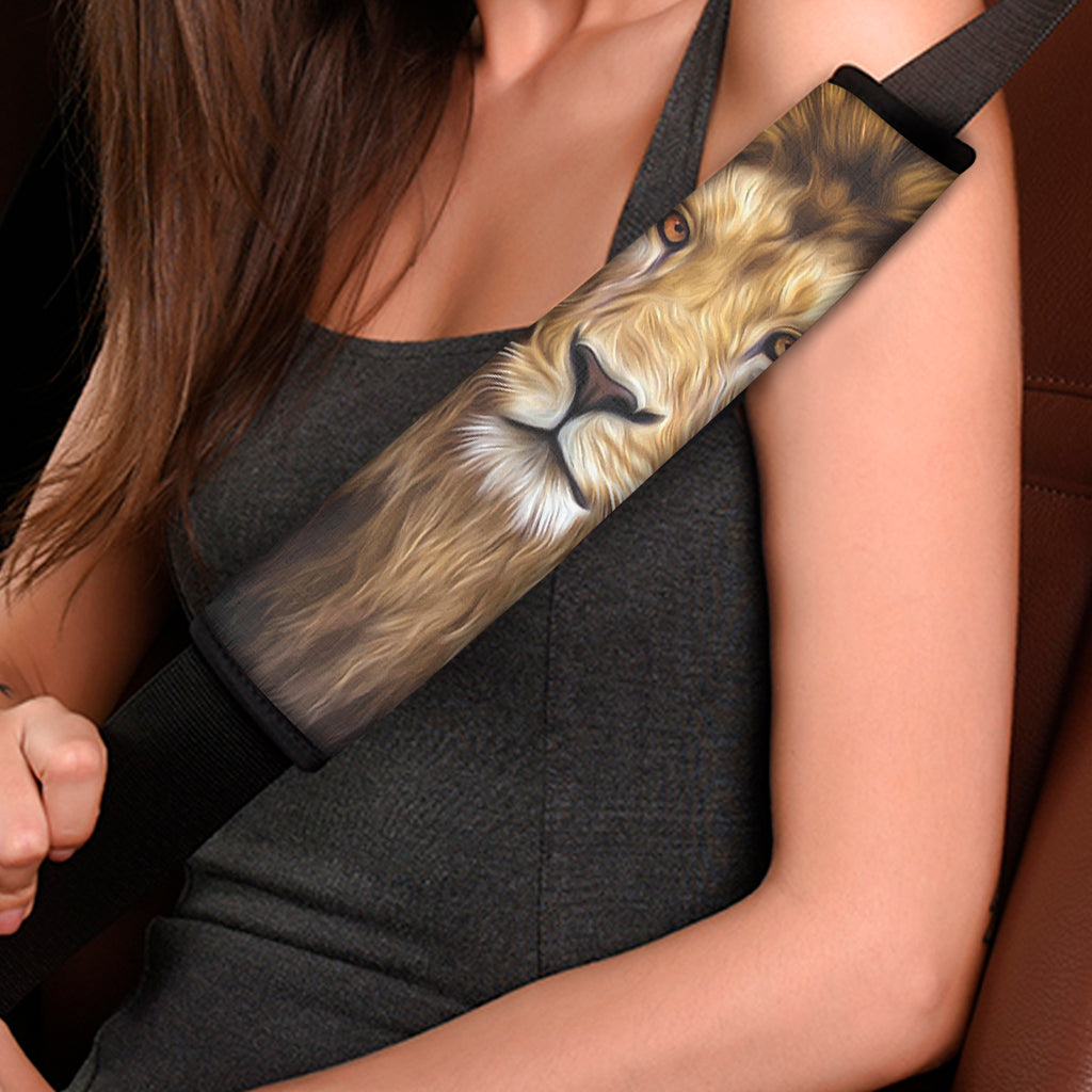 Leo Portrait Print Car Seat Belt Covers