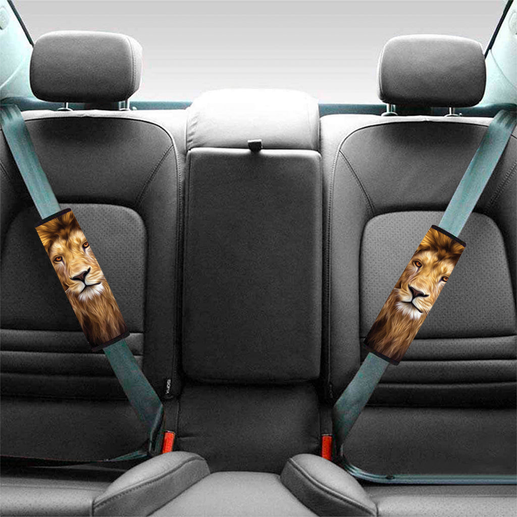 Leo Portrait Print Car Seat Belt Covers