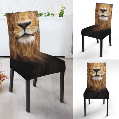 Leo Portrait Print Dining Chair Slipcover
