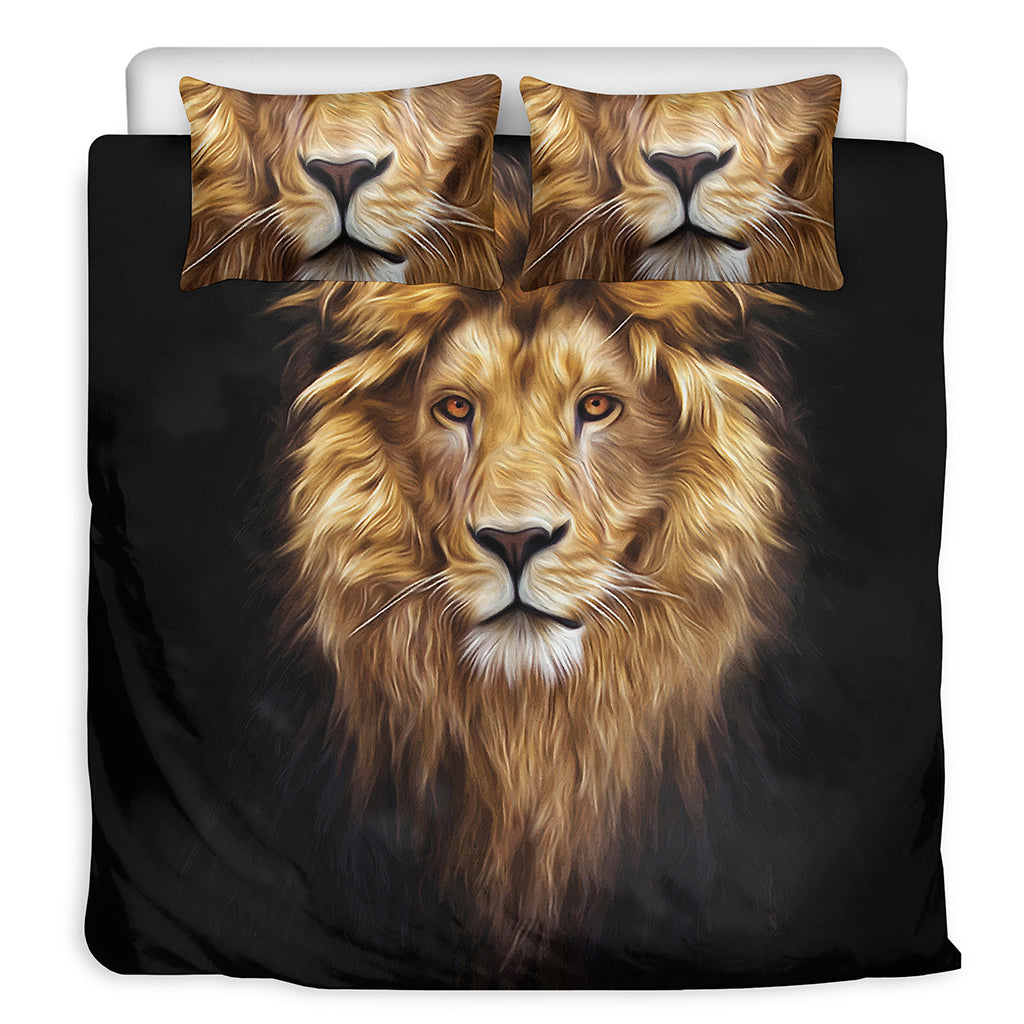 Leo Portrait Print Duvet Cover Bedding Set