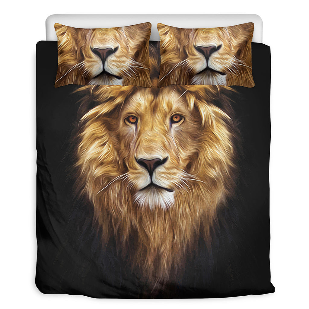Leo Portrait Print Duvet Cover Bedding Set