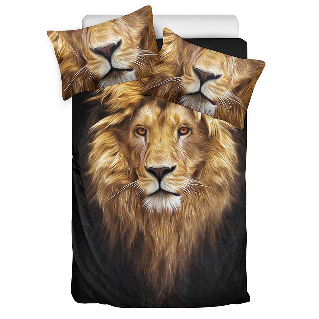 Leo Portrait Print Duvet Cover Bedding Set