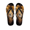 Leo Portrait Print Flip Flops