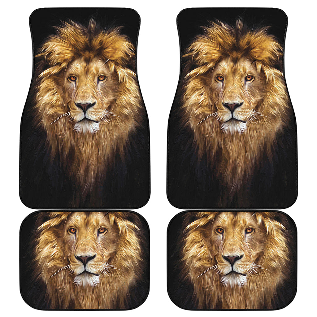 Leo Portrait Print Front and Back Car Floor Mats