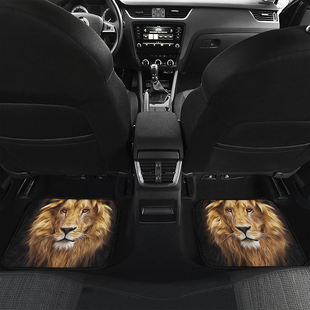 Leo Portrait Print Front and Back Car Floor Mats