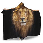 Leo Portrait Print Hooded Blanket