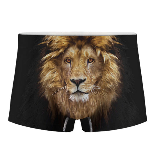 Leo Portrait Print Men's Boxer Briefs