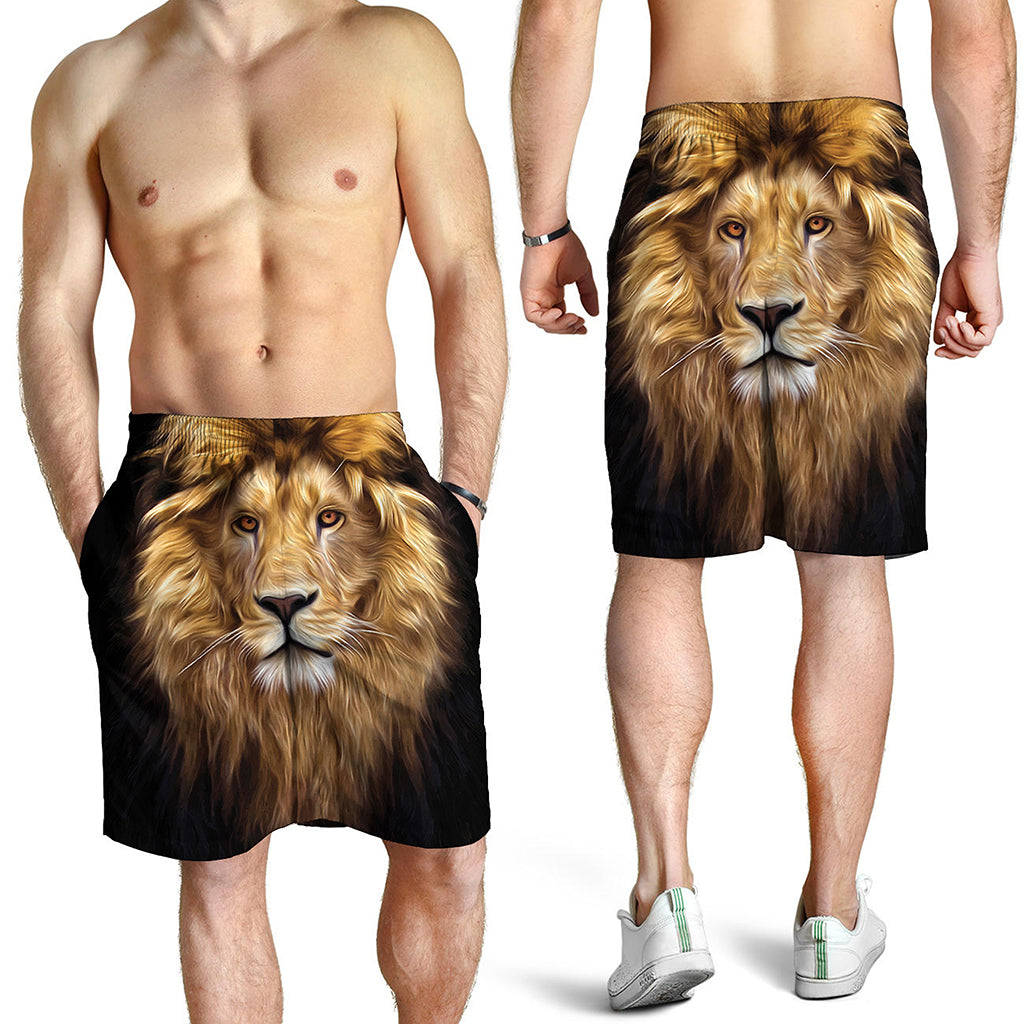 Leo Portrait Print Men's Shorts