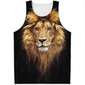 Leo Portrait Print Men's Tank Top