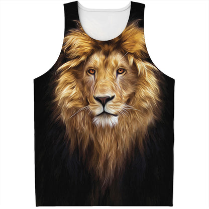 Leo Portrait Print Men's Tank Top