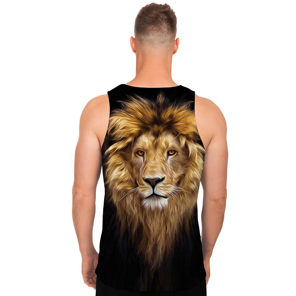 Leo Portrait Print Men's Tank Top