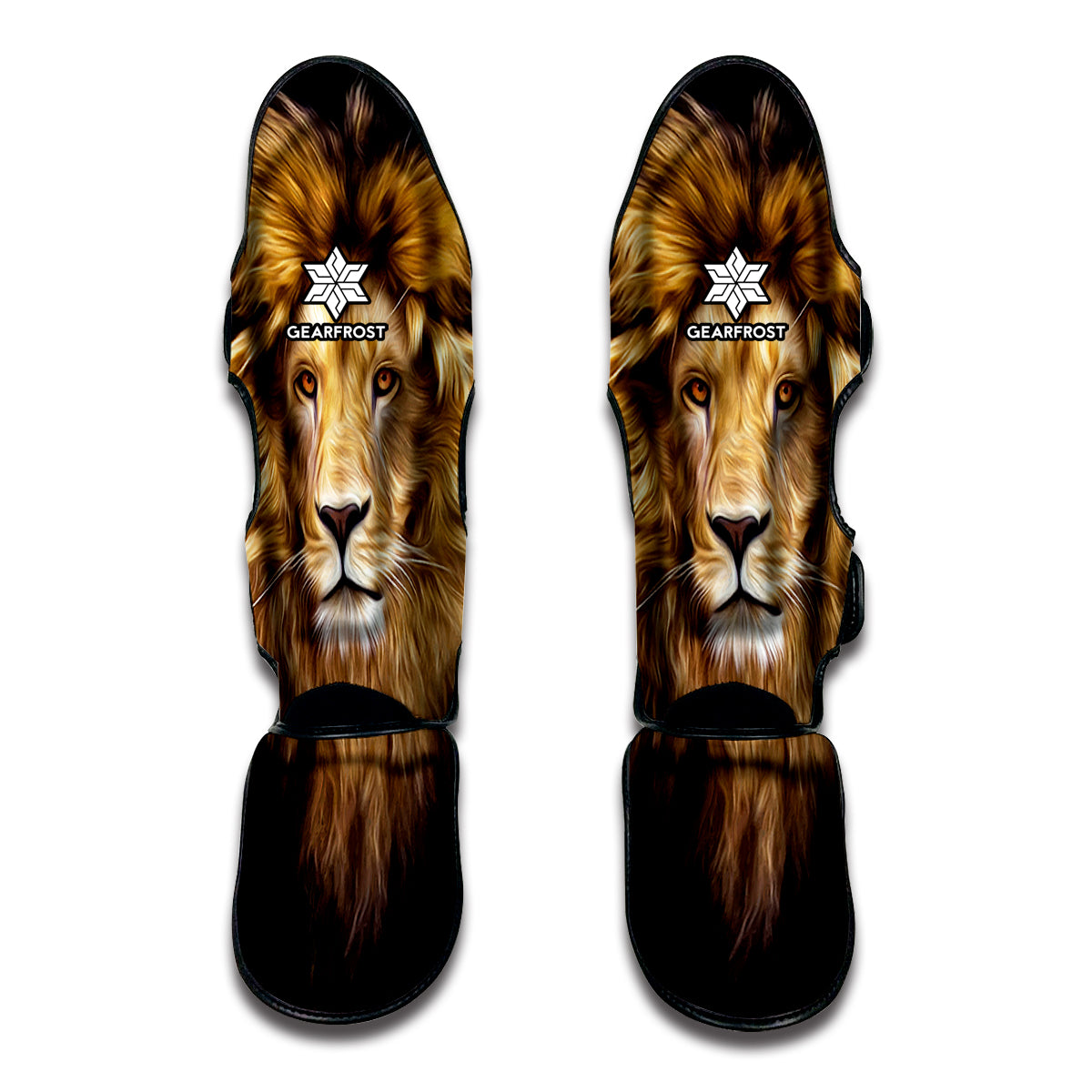Leo Portrait Print Muay Thai Shin Guard