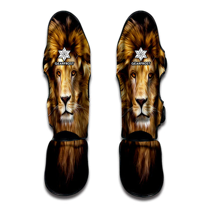Leo Portrait Print Muay Thai Shin Guard