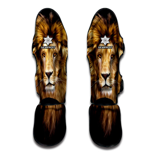 Leo Portrait Print Muay Thai Shin Guard