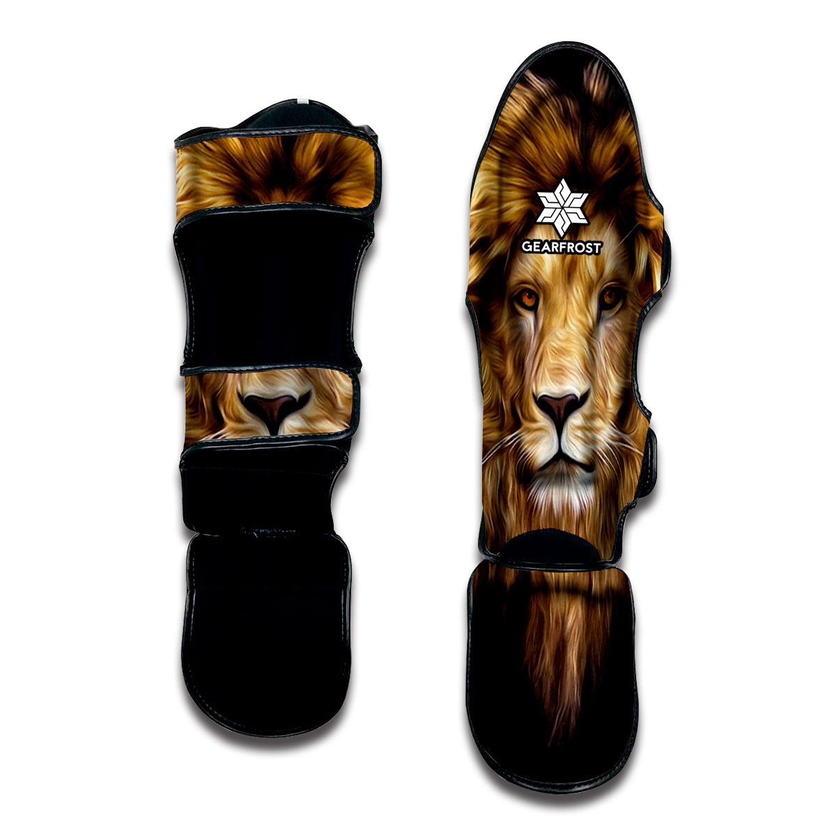 Leo Portrait Print Muay Thai Shin Guard