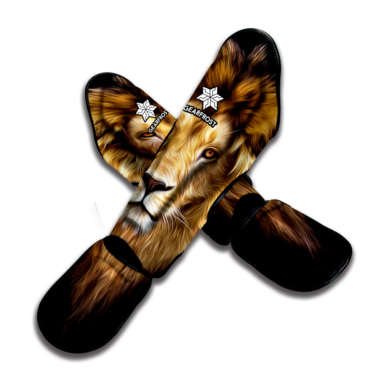 Leo Portrait Print Muay Thai Shin Guard