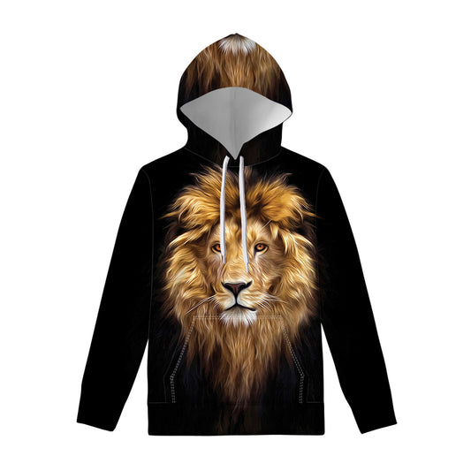 Leo Portrait Print Pullover Hoodie