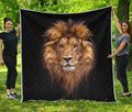 Leo Portrait Print Quilt