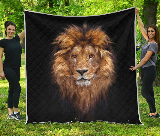 Leo Portrait Print Quilt